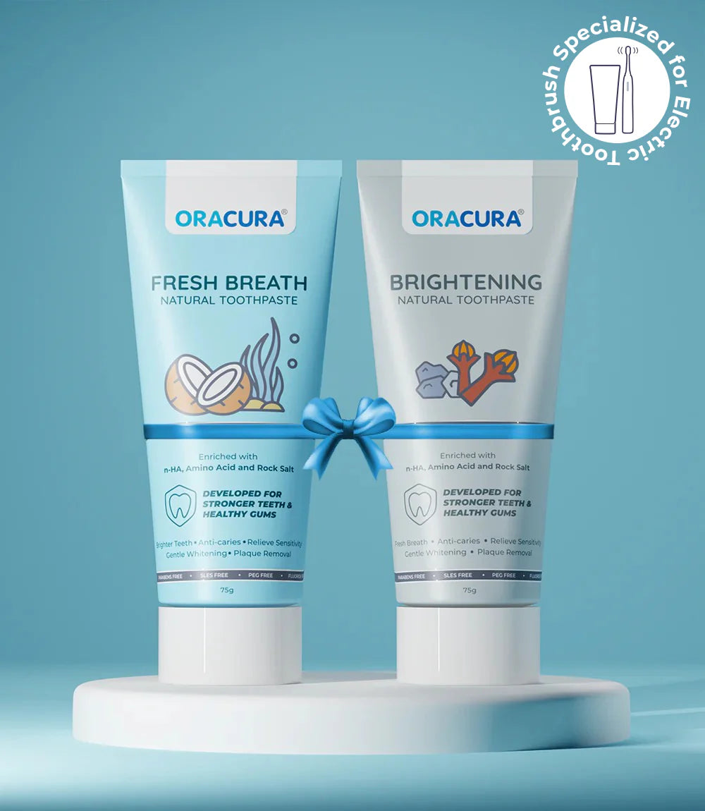 Natural Toothpaste: Brightening (Charcoal) & Fresh Breath (Coconut) Pack of 2 - 75g each